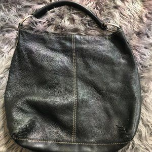 Lucky Brand large black leather shoulder bag